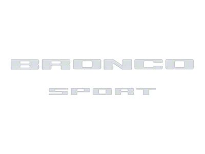 Rear Liftgate Letter Overlays; Gloss White (21-24 Bronco Sport)