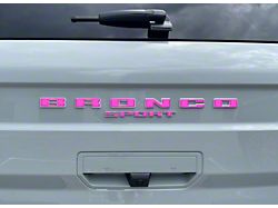 Rear Liftgate Letter Overlays; Hot Pink (21-24 Bronco Sport)