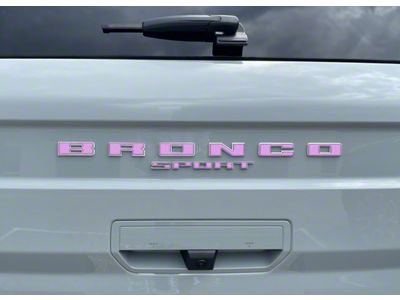 Rear Liftgate Letter Overlays; Lavender Purple (21-24 Bronco Sport)