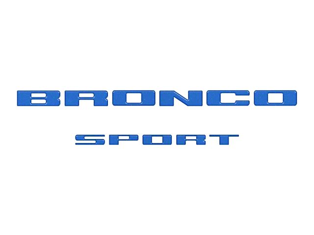 Rear Liftgate Letter Overlays; Velocity Blue (21-24 Bronco Sport)