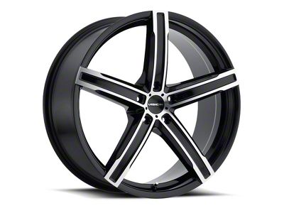 Vision Wheel Boost Gloss Black Machined Face 5-Lug Wheel; 17x7; 38mm Offset (21-24 Bronco Sport)