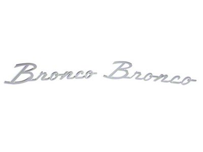Ford Performance Classic Script Fender Badges; Silver (21-24 Bronco Sport)