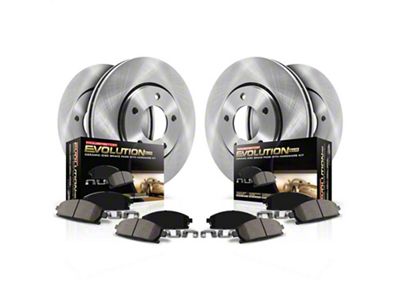 PowerStop OE Replacement 5-Lug Brake Rotor and Pad Kit; Front and Rear (21-24 Bronco Sport)