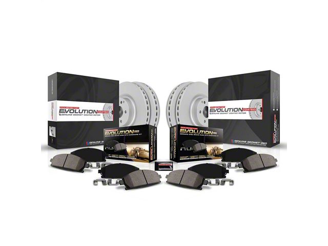 PowerStop Z17 Evolution Plus 5-Lug Brake Rotor and Pad Kit; Front and Rear (21-24 Bronco Sport)