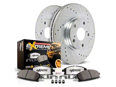 PowerStop Z36 Extreme Truck and Tow 5-Lug Brake Rotor and Pad Kit; Front (21-24 Bronco Sport)