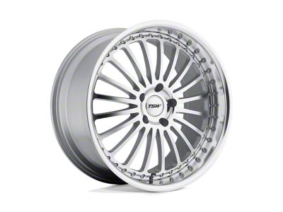 TSW Silverstone Silver with Mirror Cut Face and Lip 5-Lug Wheel; 17x8; 40mm Offset (21-24 Bronco Sport)