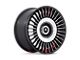 Asanti Tiara Satin Black with Bright Machined Face 5-Lug Wheel; 22x10.5; 45mm Offset (21-24 Bronco Sport)
