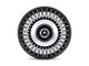 Asanti Tiara Satin Black with Bright Machined Face Wheel; 22x10.5 (97-06 Jeep Wrangler TJ)