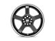 Motegi FS5 Gloss Black Machined Flange Wheel; 17x7 (97-06 Jeep Wrangler TJ)