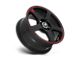 Motegi FS5 Matte Black with Red Racing Stripe 5-Lug Wheel; 17x7; 40mm Offset (21-24 Bronco Sport)