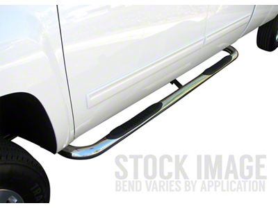 3-Inch Round Side Step Bars; Stainless Steel (21-24 Bronco Sport)