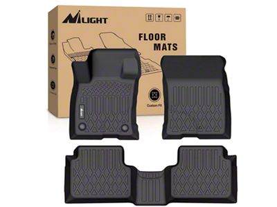 Nilight TPE Front and Rear Floor Liners; Black (21-24 Bronco Sport)