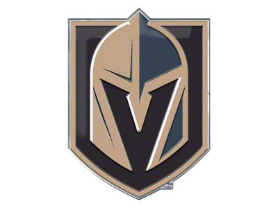Vegas Golden Knights Embossed Emblem; Gold and Black (Universal; Some Adaptation May Be Required)