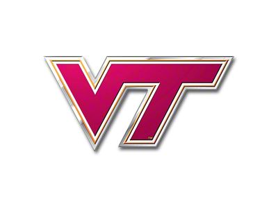 Virginia Tech Embossed Emblem; Maroon and Orange (Universal; Some Adaptation May Be Required)