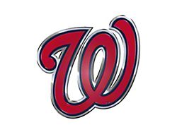 Washington Nationals Embossed Emblem; Red (Universal; Some Adaptation May Be Required)