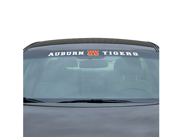 Windshield Decal with Auburn University Logo; White (Universal; Some Adaptation May Be Required)