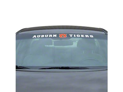 Windshield Decal with Auburn University Logo; White (Universal; Some Adaptation May Be Required)