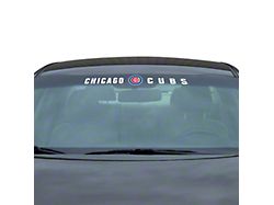 Windshield Decal with Chicago Cubs Logo; White (Universal; Some Adaptation May Be Required)