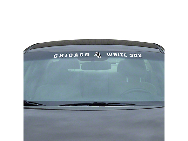 Windshield Decal with Chicago White Sox Logo; White (Universal; Some Adaptation May Be Required)