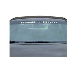 Windshield Decal with Colorado Rockies Logo; White (Universal; Some Adaptation May Be Required)