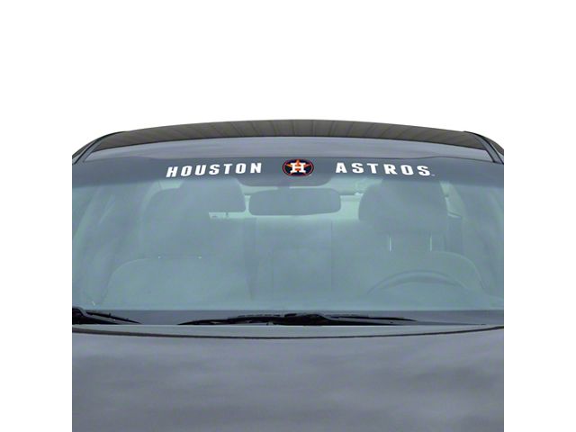 Windshield Decal with Houston Astros Logo; White (Universal; Some Adaptation May Be Required)
