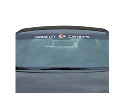 Windshield Decal with Kansas City Chiefs Logo; White (Universal; Some Adaptation May Be Required)