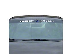 Windshield Decal with Kansas City Royals Logo; White (Universal; Some Adaptation May Be Required)