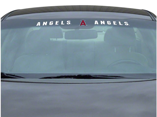 Windshield Decal with Los Angeles Angels Logo; White (Universal; Some Adaptation May Be Required)
