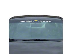 Windshield Decal with Los Angeles Chargers Logo; White (Universal; Some Adaptation May Be Required)