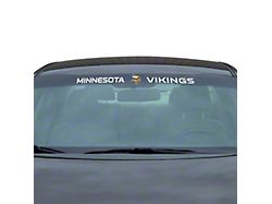Windshield Decal with Minnesota Vikings Logo; White (Universal; Some Adaptation May Be Required)