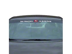 Windshield Decal with San Francisco 49ers Logo; White (Universal; Some Adaptation May Be Required)