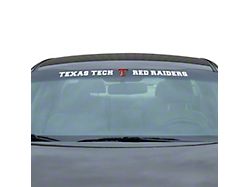Windshield Decal with Texas Tech University Logo; White (Universal; Some Adaptation May Be Required)
