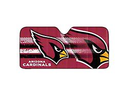 Windshield Sun Shade with Arizona Cardinals Logo; Red (Universal; Some Adaptation May Be Required)