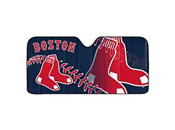 Windshield Sun Shade with Boston Red Sox Logo; Navy (Universal; Some Adaptation May Be Required)
