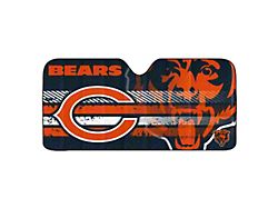 Windshield Sun Shade with Chicago Bears Logo; Navy (Universal; Some Adaptation May Be Required)