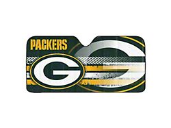 Windshield Sun Shade with Green Bay Packers Logo; Green (Universal; Some Adaptation May Be Required)