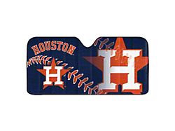 Windshield Sun Shade with Houston Astros Logo; Navy (Universal; Some Adaptation May Be Required)