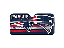 Windshield Sun Shade with New England Patriots Logo; Navy (Universal; Some Adaptation May Be Required)