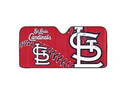 Windshield Sun Shade with St. Louis Cardinals Logo; Red (Universal; Some Adaptation May Be Required)