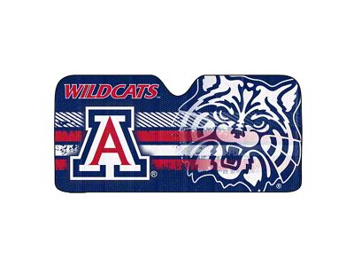 Windshield Sun Shade with University of Arizona Logo; Blue (Universal; Some Adaptation May Be Required)