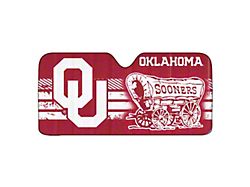 Windshield Sun Shade with University of Oklahoma Logo; Crimson (Universal; Some Adaptation May Be Required)