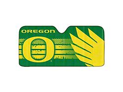Windshield Sun Shade with University of Oregon Logo; Green (Universal; Some Adaptation May Be Required)