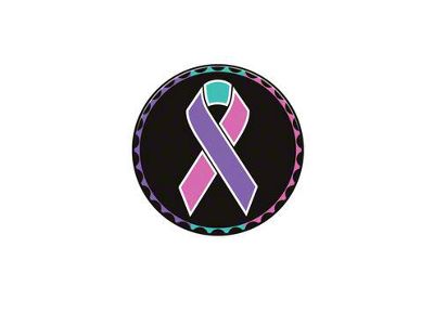 Thyroid Cancer Ribbon Rated Badge (Universal; Some Adaptation May Be Required)
