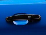 Chrome Delete Door Handle Snap-On Covers; Gloss Black (16-24 Camaro)