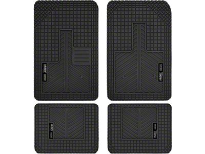 Husky Liners Uni-Fit All-Weather Front and Rear Floor Mats; Black (Universal; Some Adaptation May Be Required)