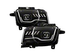 Sell 10-13 CAMARO BLACK DOUBLE-CCFL HALO PROJECTOR HEADLIGHTS FRONT Lamps Upgrade I1124281