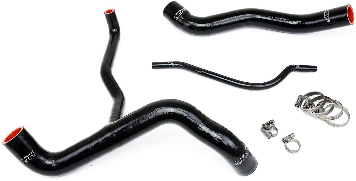 HPS Camaro Silicone Radiator Coolant Hose Kit; Black 57-1304-BLK (10-11 ...