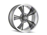 Ridler 695 Gloss Grey Machined Wheel; 18x9.5; 6mm Offset (53-96 Corvette C1, C2, C3 & C4)