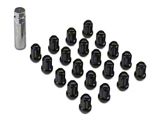 Black 6-Spline Lug Nut Kit; 14mm x 1.5; Set of 20 (10-24 Camaro)