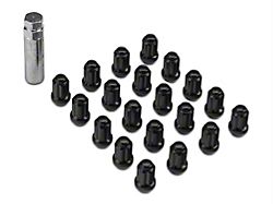 Black 6-Spline Lug Nut Kit for Aftermarket Wheels; 14mm x 1.5; Set of 20 (10-24 Camaro)